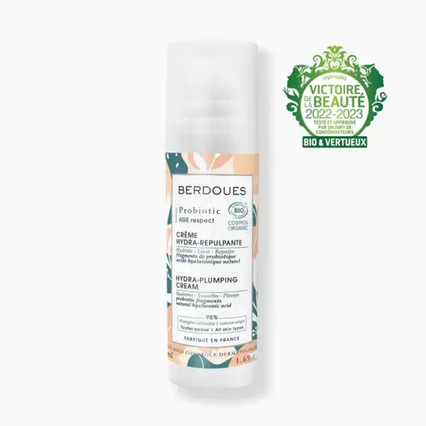 Berdoues Probiotic Crème Hydra-repulpante Bio Fl Pompe/50ml