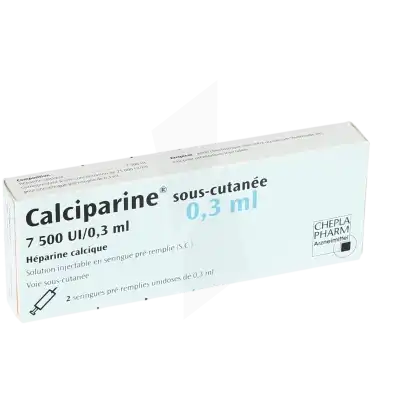 Calciparine 7 500 Ui/0,3 Ml, Solution Injectable En Seringue Pré-remplie (sous Cutanée) à CUISERY