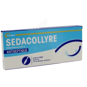 Sedacollyre Cetylpyridinium 0,25 Pour Mille, Collyre En Récipient Unidose