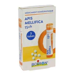 Boiron Apis Mellifica 15 Ch Granules 3 Tubes De 4 G