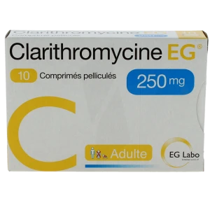 Clarithromycine Eg 250 Mg, Comprimé Pelliculé