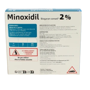 Minoxidil Biogaran Conseil 2 %, Solution Pour Application Cutanée