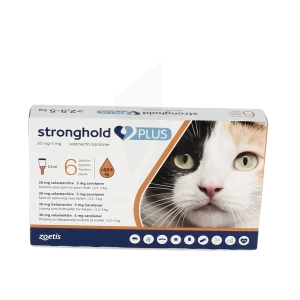Stronghold Plus 30 Mg/5 Mg Solution Pour Spot-on Pour Chats De 2,5 Kg A 5 Kg, Solution Pour Spot-on