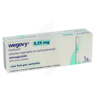 Wegovy 0,25 Mg, Flextouch Solution Injectable En Stylo Prérempli à PERSAN