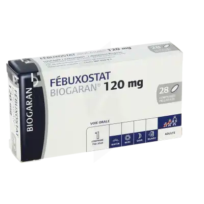FEBUXOSTAT BIOGARAN 120 mg, comprimé pelliculé