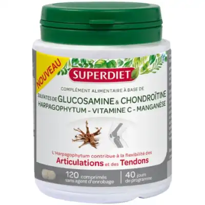 Superdiet Glucosamine Chondroïtine Comprimés B/120 à Paris