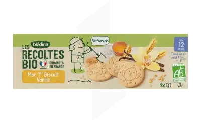 Blédina Les Récoltes Bio Mon 1er Biscuit Vanille 8 Sachets De 3 Biscuits à Saint-Gervais-la-Forêt