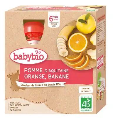 Babybio Gourde Pomme Orange Banane à JACOU