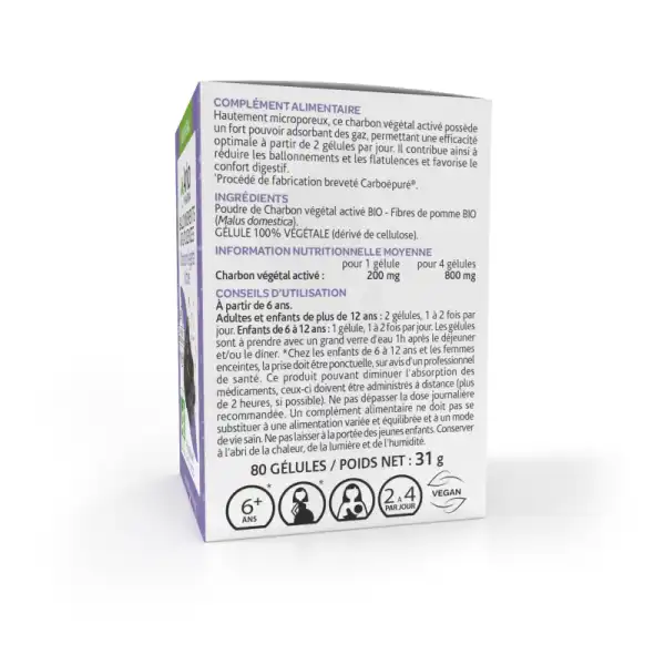 Arkogélules® Charbon Végétal Activé Gélules Bio Fl/80
