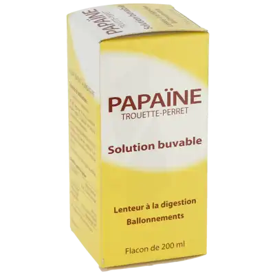 Papaine Trouette Perret S Buv Digestion Ballonnements Fl/200ml à CHASSE SUR RHÔNE