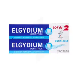 Elgydium Antiplaque Pâte Dentifrice 2 T/75ml à VOIRON