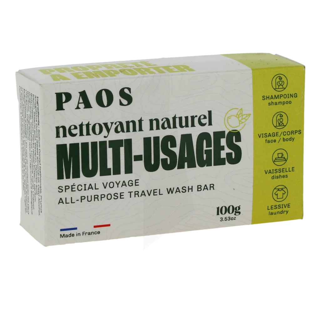 Paos Pain Nettoyant Multi-usages Naturel Citron Verveine B/100g