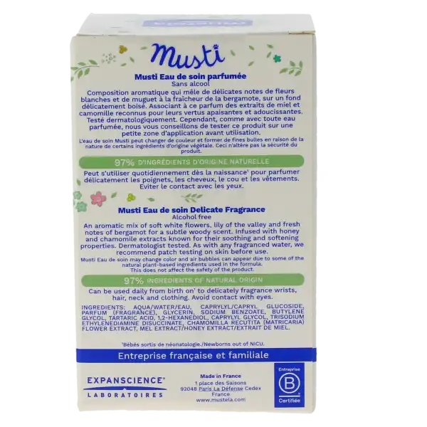 Mustela Musti Eau De Soin Parfumée 50 Ml