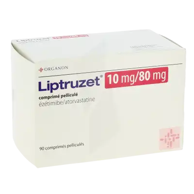 LIPTRUZET 10 mg/80 mg, comprimé pelliculé