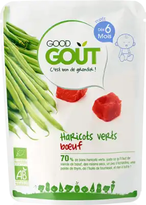 Good Goût Alimentation Infantile Haricots Verts Boeuf Sachet/190g à ANNEMASSE