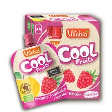 Vitabio Cool Fruits Compote Pomme Framboise Gourde/90g
