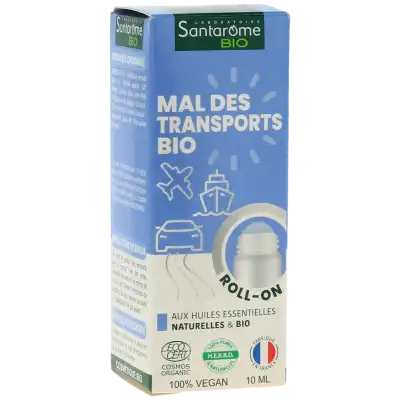 Santarome Mal Des Transports Bio Roll-on Aux Huiles Essentielles Naturelles Et Bio Roll-on De 10 Ml à BOURG-SAINT-MAURICE