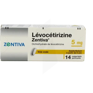 Levocetirizine Zentiva 5 Mg, Comprimé Pelliculé