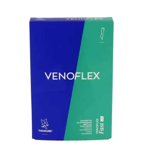 Venoflex Fast 2 Chaussette Lin Femme Ligne Noir Taille 1l