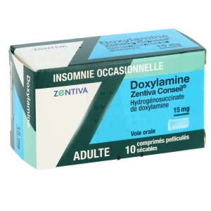 Doxylamine Zentiva Conseil 15 Mg, Comprimé Pelliculé Sécable