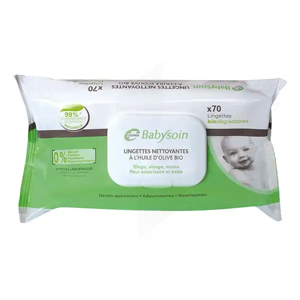 Cooper Babysoin Lingettes Nettoyantes 70 Lingettes