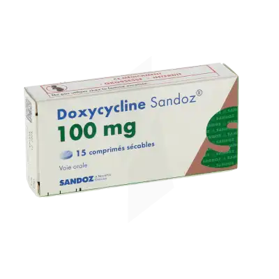 DOXYCYCLINE SANDOZ 100 mg, comprimé sécable