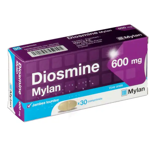 Diosmine Mylan 300 Mg, Comprimé Pelliculé