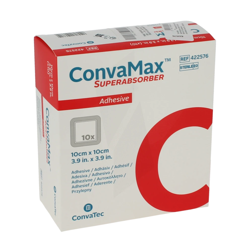 Convamax Superabsorber 10x10cm Adhésif B/10