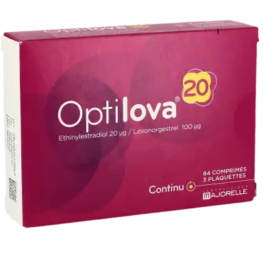 Optilova 20 Microgrammes/100 Microgrammes, Comprimé Pelliculé à Lavernose-Lacasse