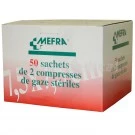 Mefra, 7,5 Cm X 7,5 Cm, Sachet De 2, 50 Sachets, Boîte 100