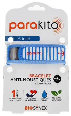 Parakito Grafic Bracelet Rechargeable Anti-moustique Adulte Marin B/2 à Auterive