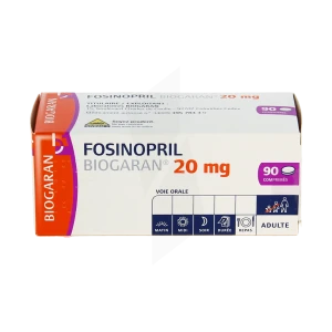 Fosinopril Biogaran 20 Mg, Comprimé