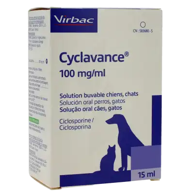 CYCLAVANCE 100 MG/ML SOLUTION BUVABLE POUR CHIENS ET CHATS, Solution buvable