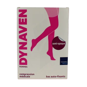 Sigvaris Dynaven Semi-opaque Bas Auto-fixants Classe 2 Femme Beige Normal Xxl