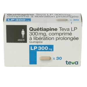 Quetiapine Teva Lp 300 Mg, Comprimé à Libération Prolongée