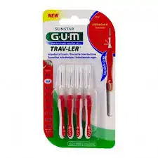 Gum Trav - Ler, 0,8 Mm, Manche Rouge , Blister 4 à QUINCAMPOIX