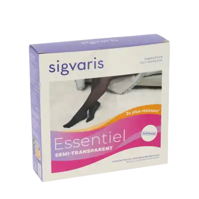 Sigvaris Essentiel Semi-transparent Chaussettes  Femme Classe 2 Marine Medium Normal à DIGNE LES BAINS