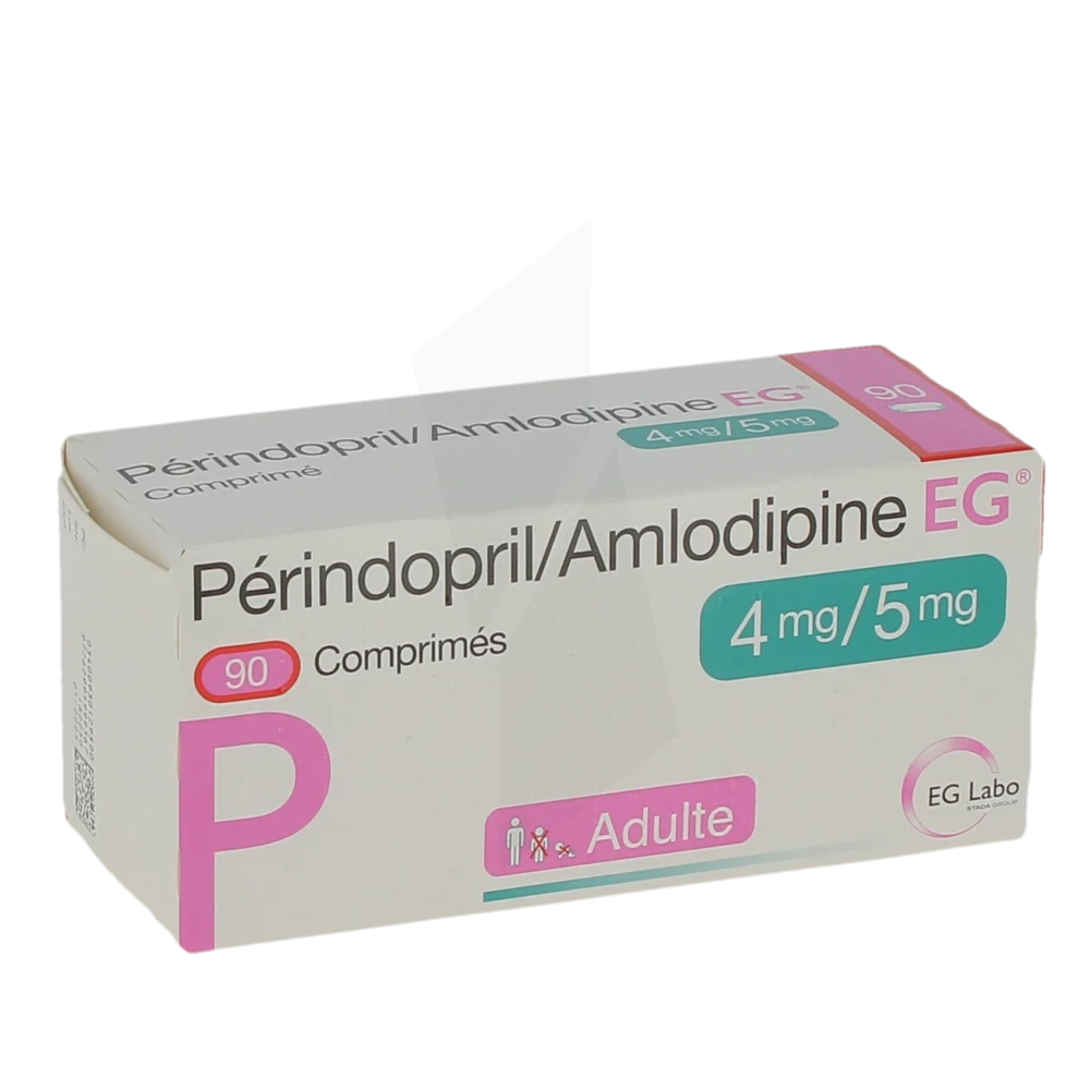 Perindopril Tert-butylamine/amlodipine Eg 4 Mg/5 Mg, Comprimé