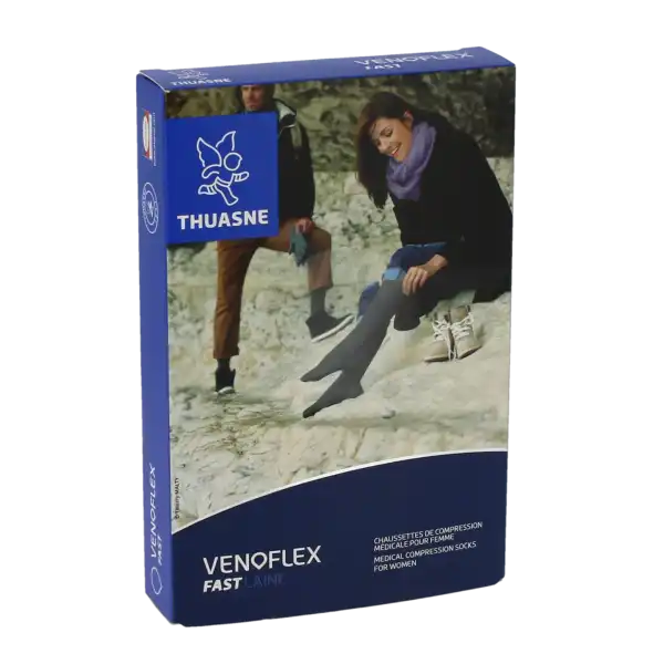 Venoflex Fast 2 Chaussette Laine Femme Torsades Anthracite Taille 1n