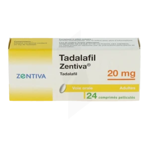 Tadalafil Zentiva 20 Mg, Comprimé Pelliculé