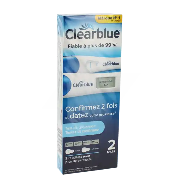 Clearblue Test De Grossesse Testez Et Confirmez B/2