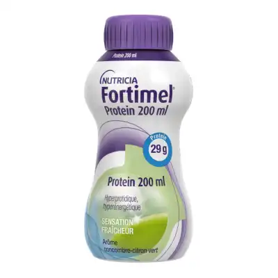 Fortimel Protein Sensation Fraîcheur Nutriment Concombre Citron Vert 4 Bouteilles/200ml à MULHOUSE
