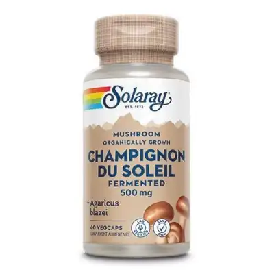 Solaray Champignon du soleil fermenté 500mg Capsules végétales B/60