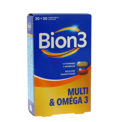 Bion 3 Multi & Oméga 3 Comprimés + Caps Boîte De 30x2 à SAINTE-FLORINE