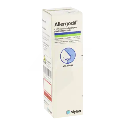 Allergodil 0,127 Mg/dose, Solution Pour Pulvérisation Nasale à Blere