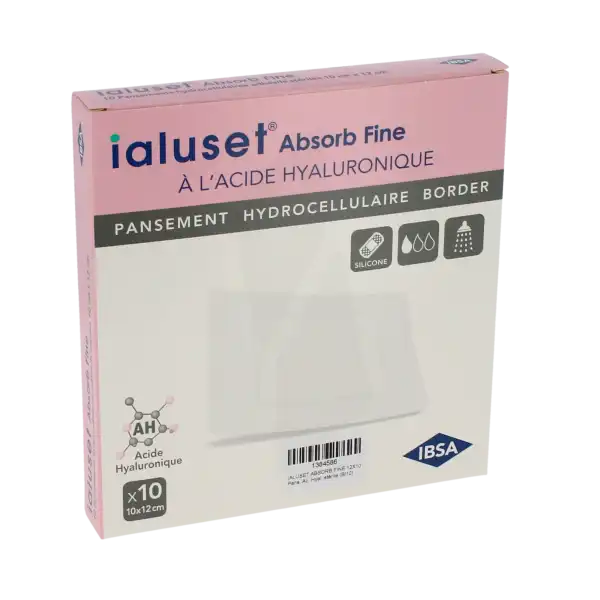 Ialuset Absorb Fine Pans Hydrocellulaire Adhésif Stérile Absorption Moyenne 12x10cm B/10