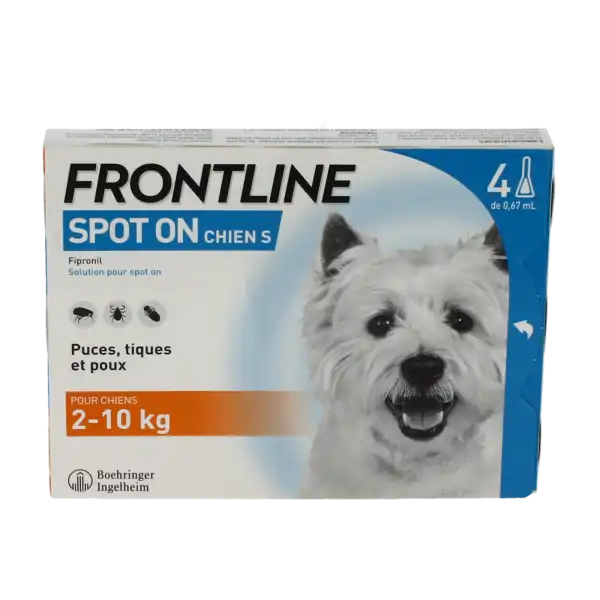 Frontline Solution Externe Chien 2-10kg 4doses