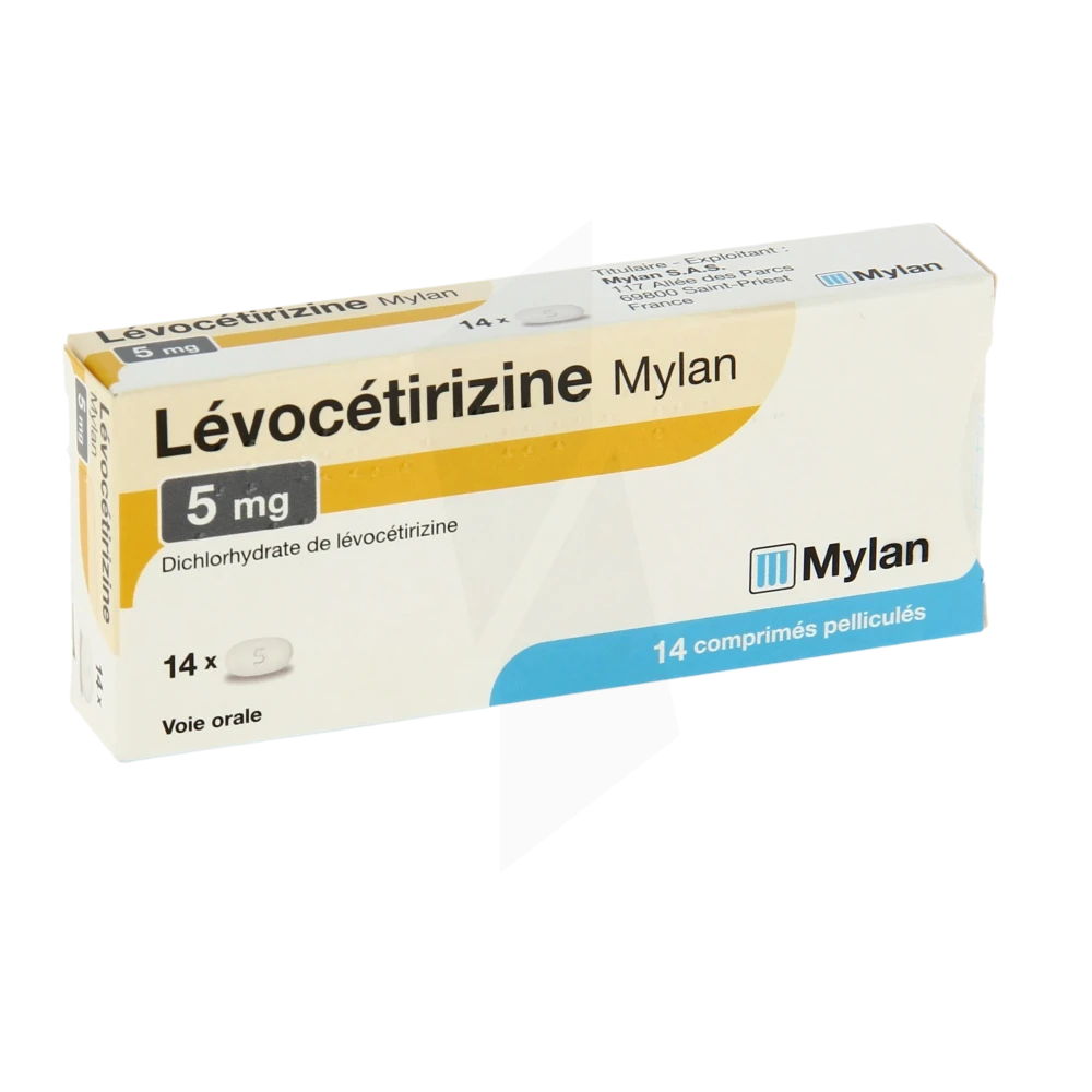 Levocetirizine Viatris 5 Mg, Comprimé Pelliculé