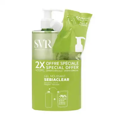 Svr Sebiaclear Gel Moussant Sans Savon Fl Pompe/400ml + Recharge/400ml à Beauzelle