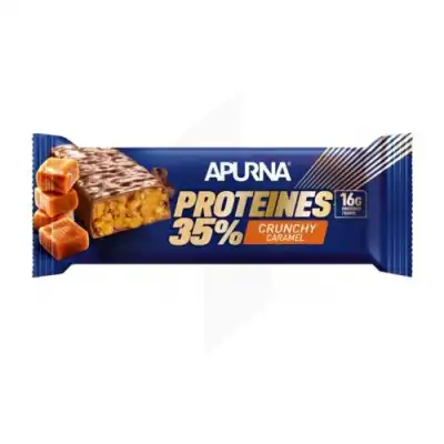 Apurna Barre hyperprotéinée crunchy Caramel 45g